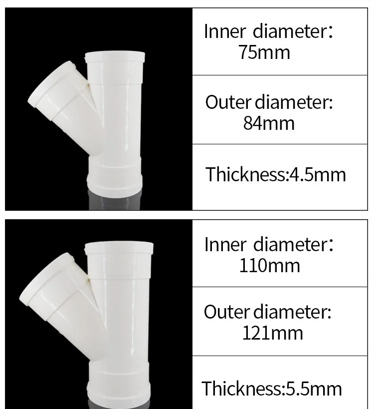 Pvc Tee Y Fitting Pvc Pipe Fitting 45 Degree Y Tee Pvc Pipe Fitting