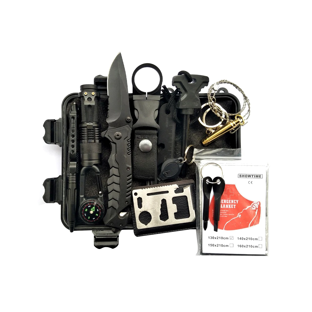 Outdoor Survival Kits 13-in-1 Survival Emergency Gear Emergency