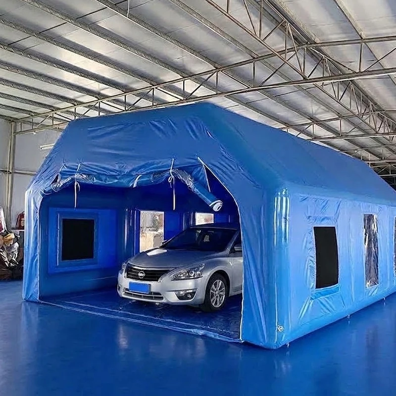 Portable Car Spray Booth Inflatable Automotive Paint Booth with PVC Mesh and Oxford Fabric for Auto Body Painting Repair Workshop
