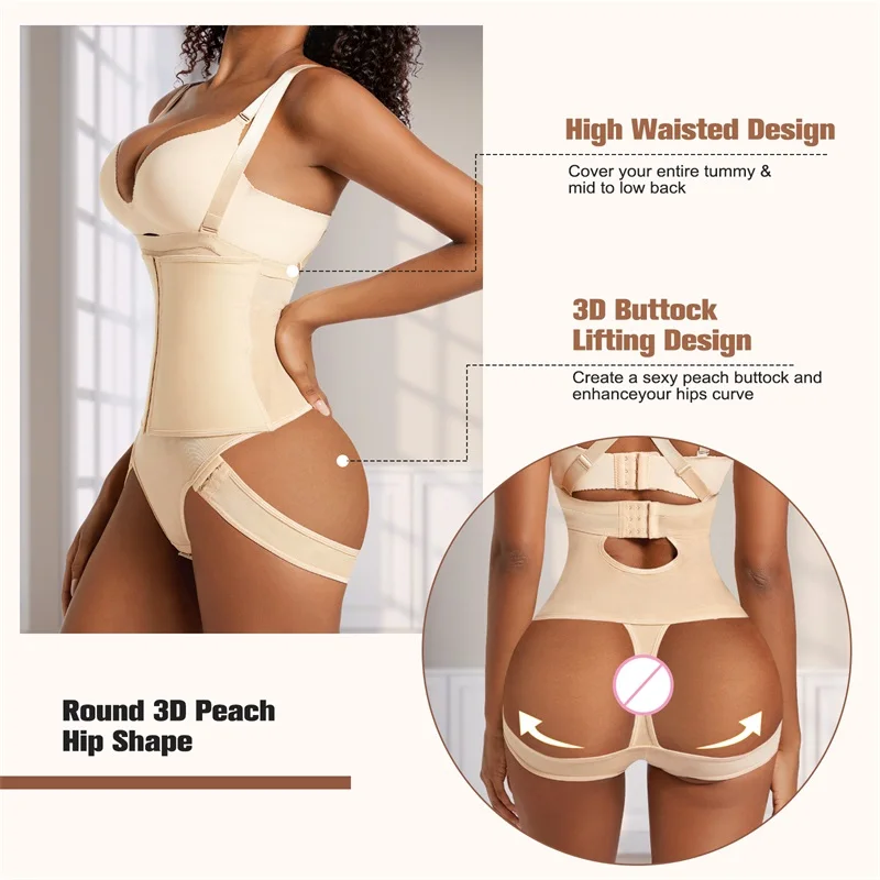 Women Tummy Control Panties Shaper Shoulder Strap Trainer Butt Lift Pull Body Corset Shaping Underwear Waist Trainer Shapewear supplier