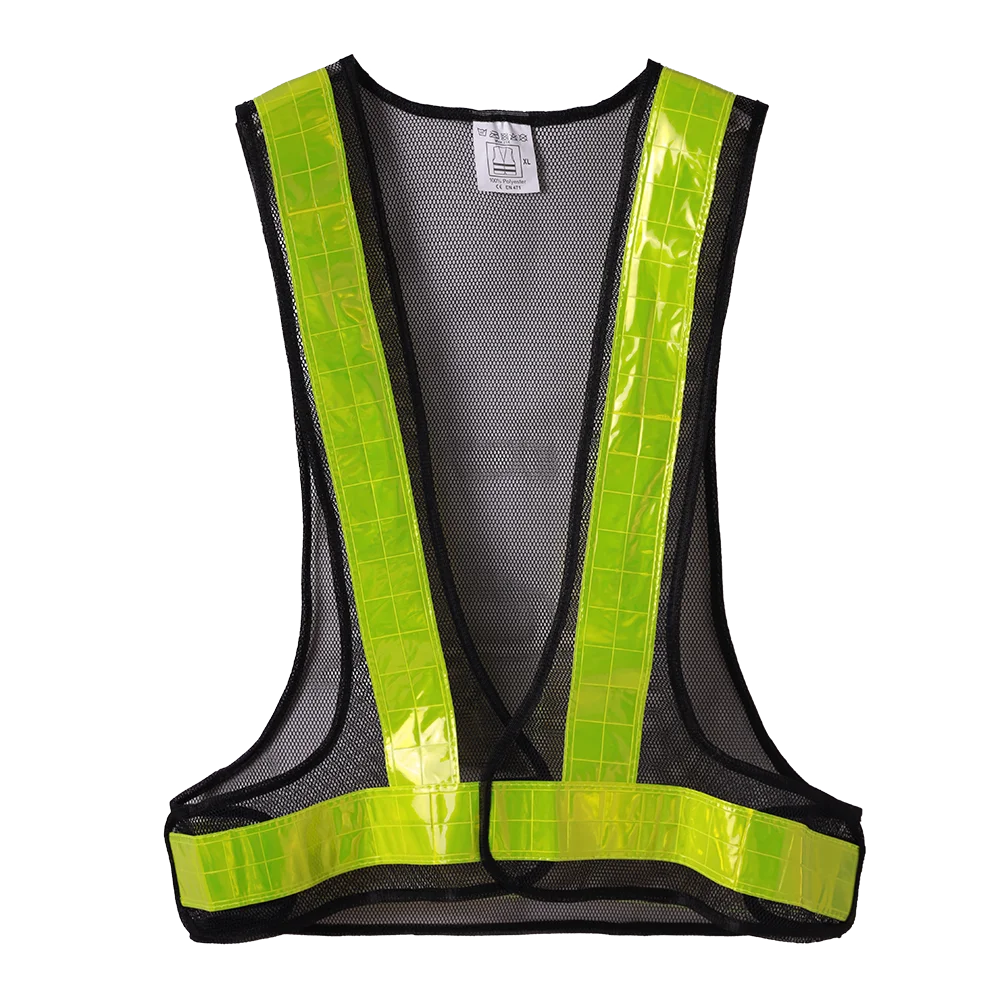 Yellow High Visibility X Back Breathable Hi Vis Construction Surveyor Reflective Safety Vest