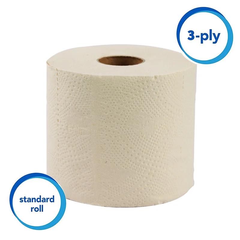 Lampure Private Label Toilet Paper Biodegradable 3Ply Bamboo Toilet Tissue Ultra-Soft No Crumb Toilet Tissue Virgin Bamboo Paper