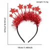 Red star strand hair band