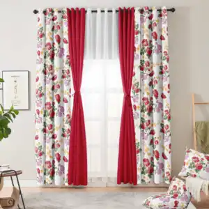 Floral Printed Living Room Curtain Elegant Living Room Curtain