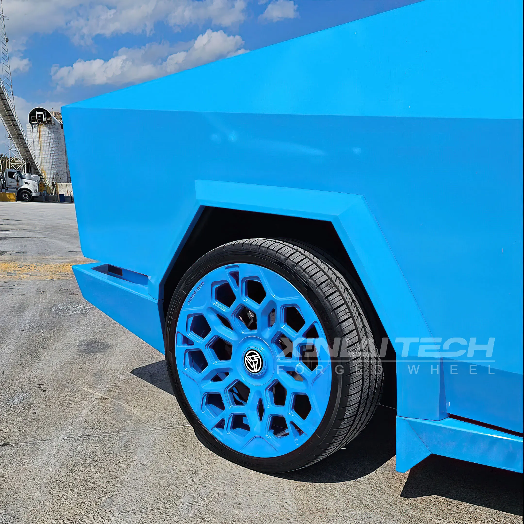 XINLAI 1 Piece Custom Forged off Road Wheels 5x120 5x112 5x114.3 Center Lock Wheels Car Alloy Rim for Tesla cybertruck Wheels - Image 1