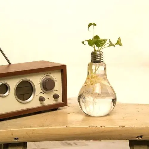 Лампочка прозрачная стеклянная ваза модная гидропонная ваза для цветов Домашнее свадебное украшение