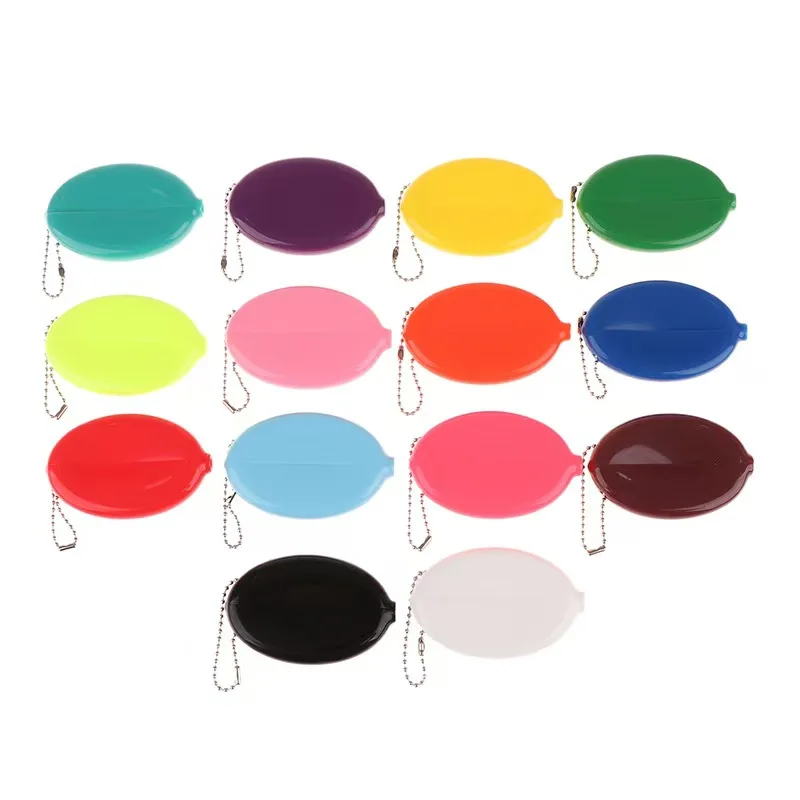 PVC Mini Oval & Round Coin Purse Wallet with Customizable Logo preview 3