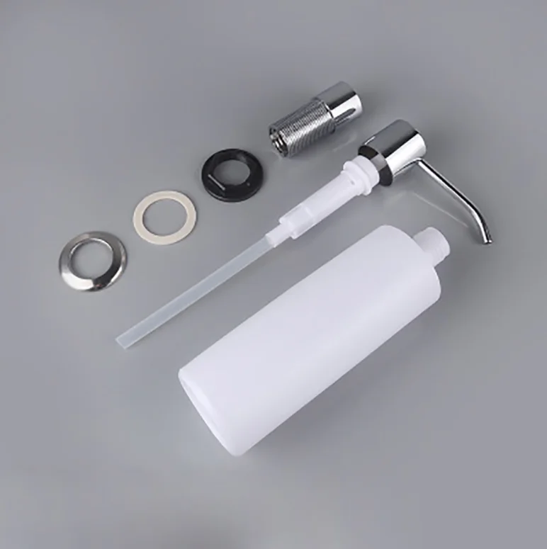 Матовый никель 304 нержавеющая сталь ручной дозатор мыла для кухонной раковины