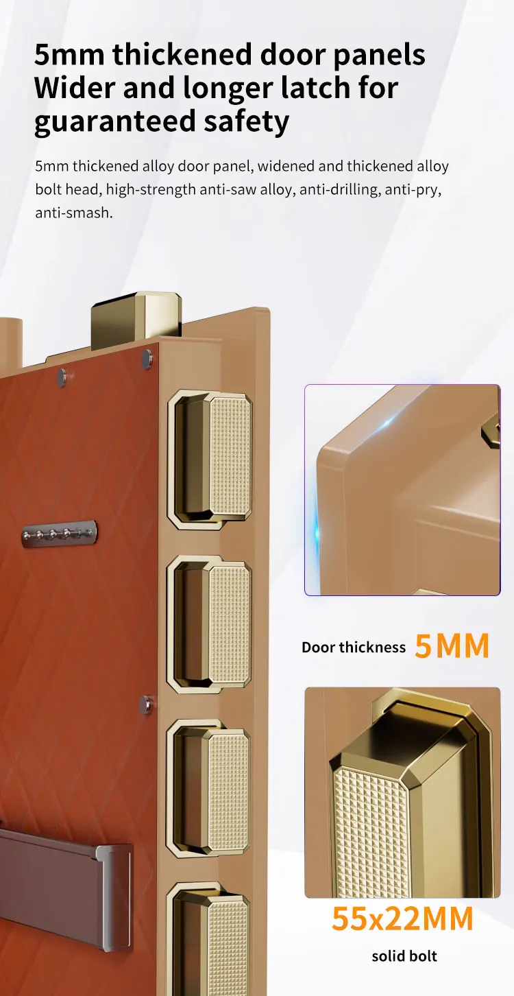 CEQSAFE Metal Smart Hidden Wifi Automatic Door Luxury Safe Box Fingerprint Digital Security Box manufacture