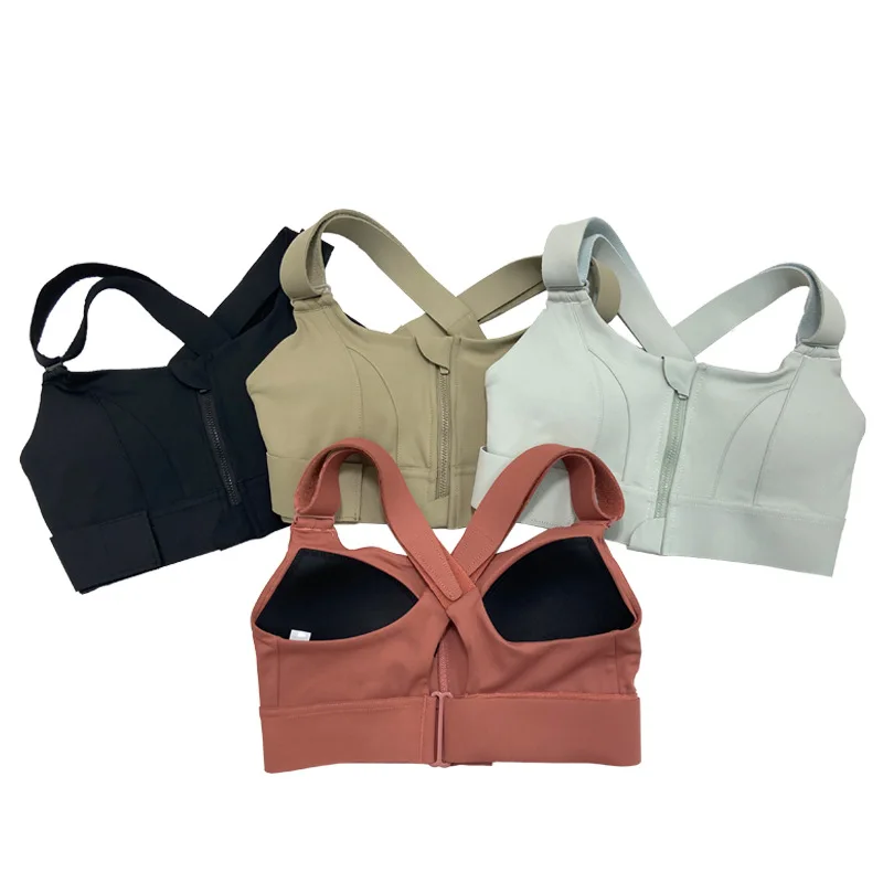 Women Plus Size Magic Adjustable Velcro Straps Sports Bra