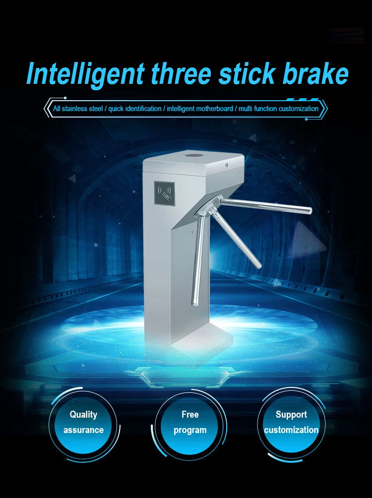 Security Automatic Fingerprint IC Card Access Control Turnstile Tripod Turnstyle Gate