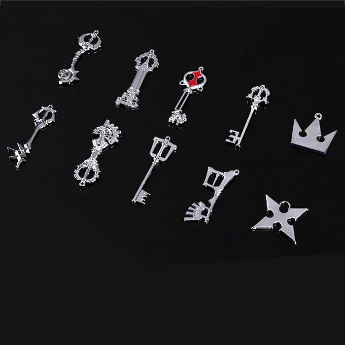 Kingdom Hearts Keyblade & Sora Pendants - Cosplay Accessories