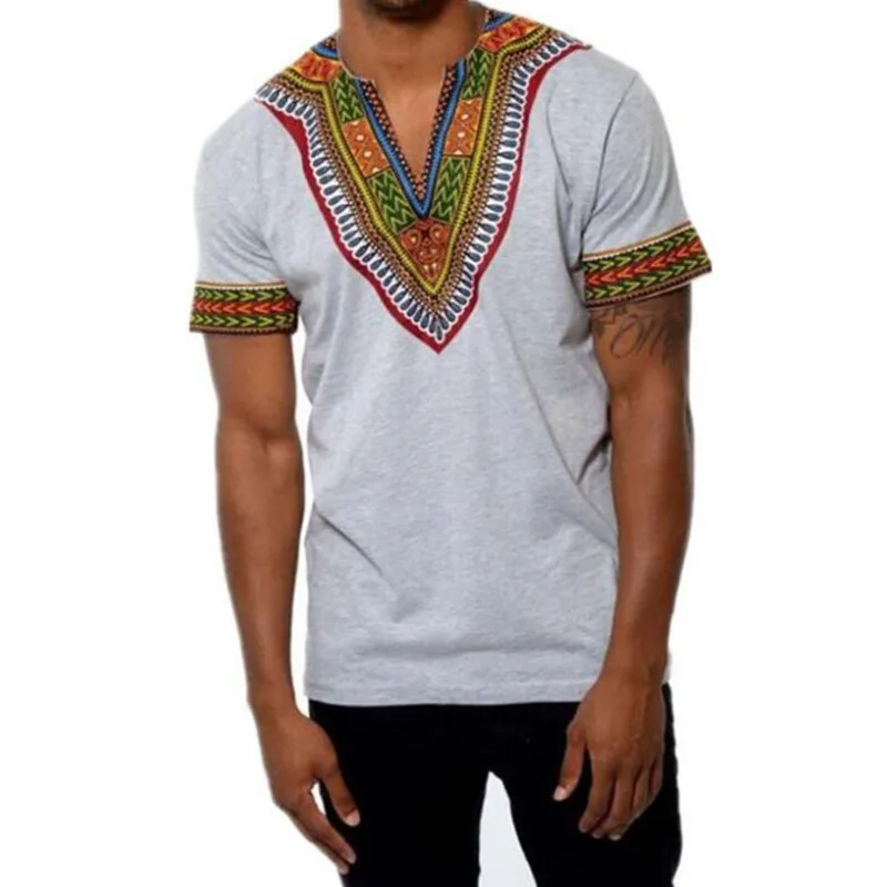 Fashion Mens African Clothes Tops Tee Shirt Homme Africa Dashiki Dress Clothing Brand Casual Short Sleeve T Shirt for Men