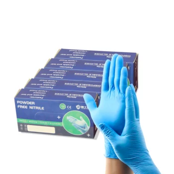 Manufacturers disposable tattoo beauty make up powder free nitrile gloves beauty salon white pink black blue purple green gloves