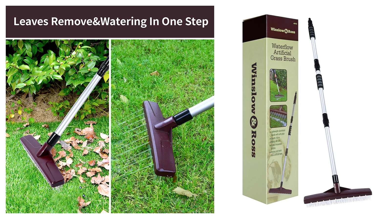 Winslow&ross Waterflow Garden Brushes Carpet Cleaning Artificial Grass