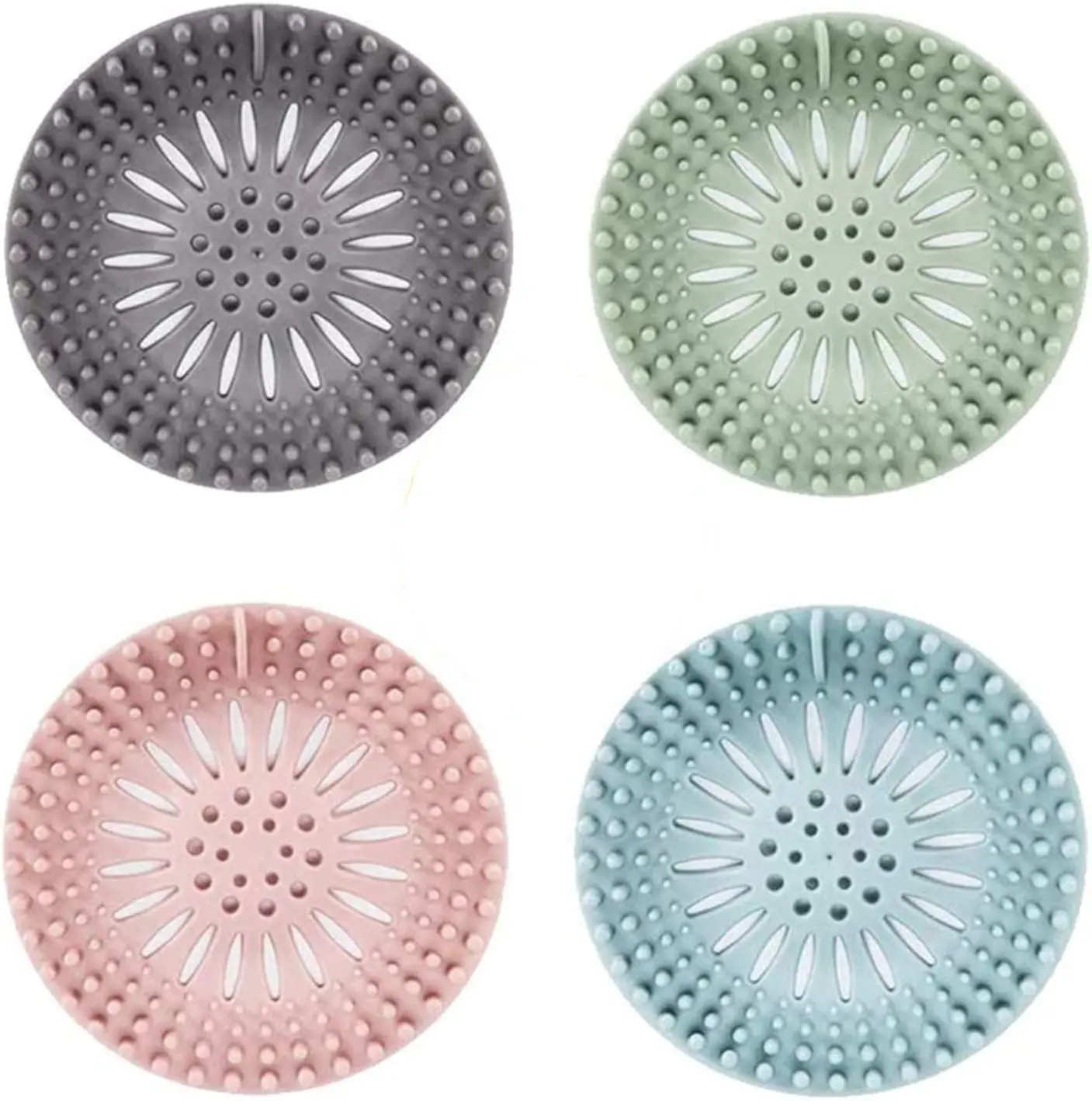 New Silicone Hair Catcher on the Market Durable Silicone Hair Catcher Sink Stopper Flat Suction Cover Silicone Stopper