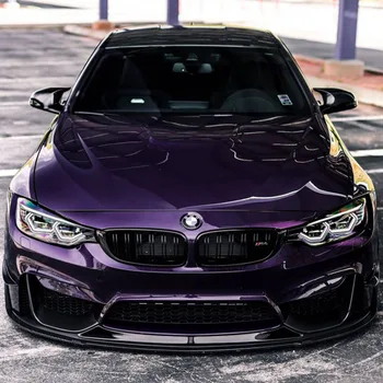 Tsautop1.52*18m Midnight Purple Super Glossy Metallic Custom Car Vinyl ...