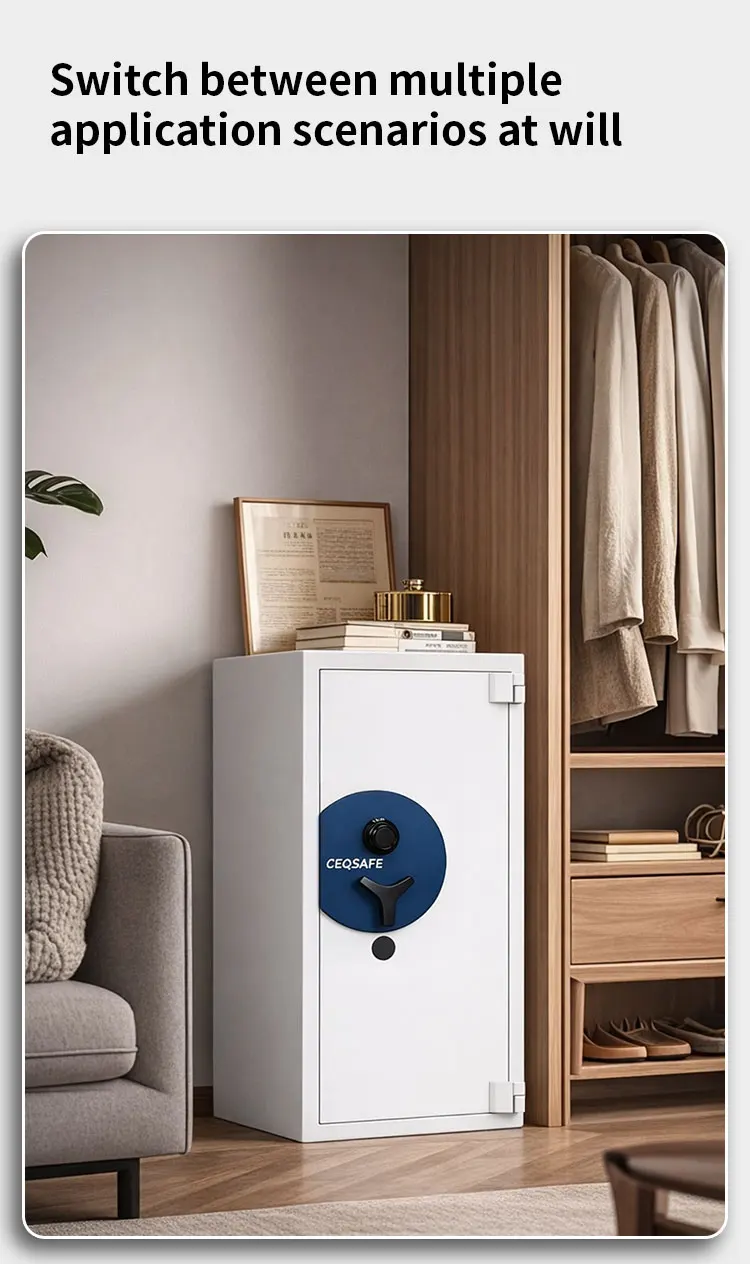 mk 894 ceqsafe digital fingerprint combination lock white 50mm door thickness two hours fireproof home safe box-11