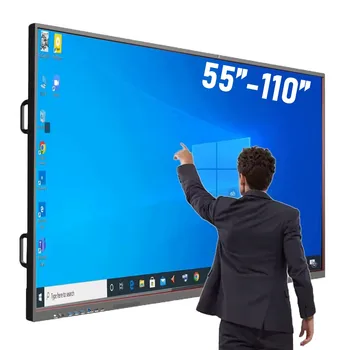 Multimedia All In One Pc I5/i7 8g Ram Lcd Led Tv Panel 55 65 75 86 100Inch Interactive Whiteboard Flat Panel For Educational