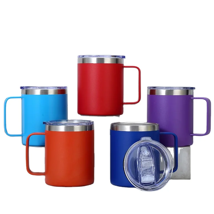 12oz 14oz Double Wall Stainless Steel Travel Coffee Mug Tumbler 14oz with  Magnetic Lid Travel Mug with Handle Cup Vacuum