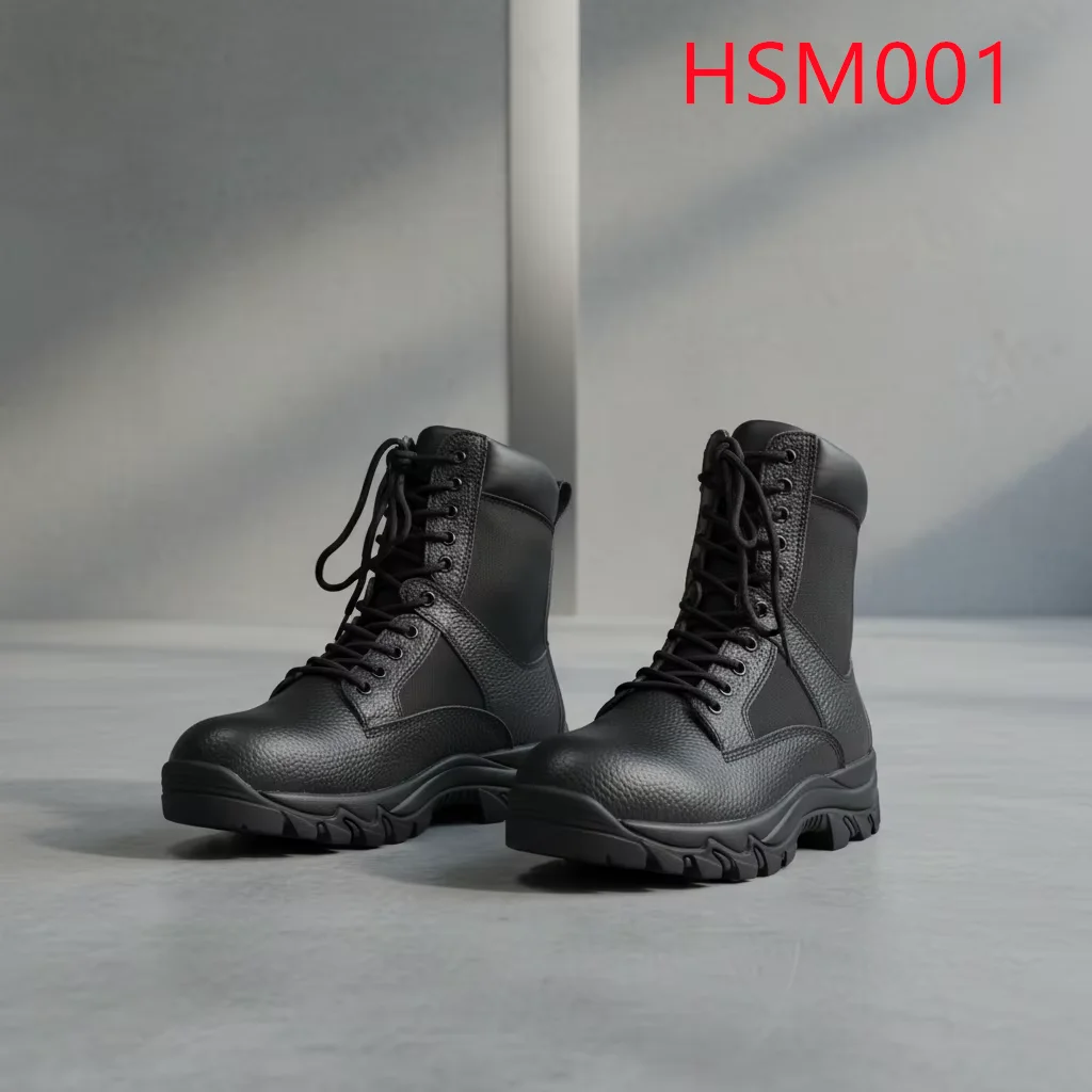 LXG, Botas de Marcha em Couro Gravado de Alta Qualidade para Exploração em Estepes, Botas Táticas Resistentes a Condições Adversas com Sola à Prova de Choque em EVA + Borracha HSM001