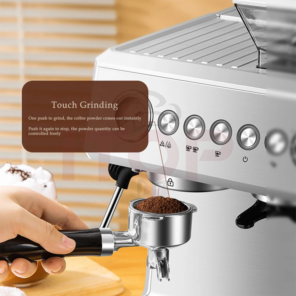 Smart Commercial Coffee Machine Economic Espresso Maker With Grinder  Best Espresso Coffee Maker Machine