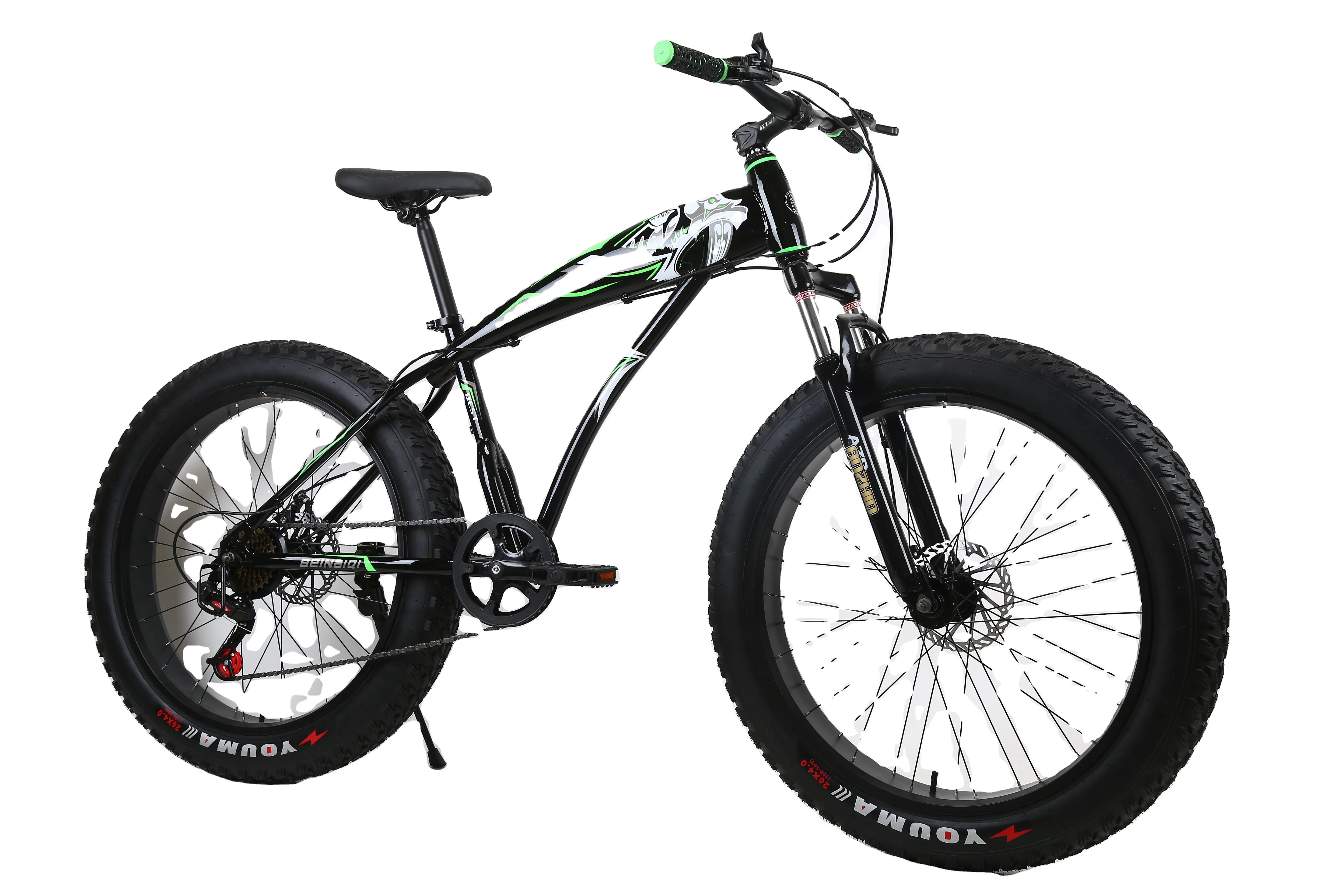 Vtt Fat bike 26 pouces avec gros pneus larges, vélo de descente en  montagne, 21 vitesses