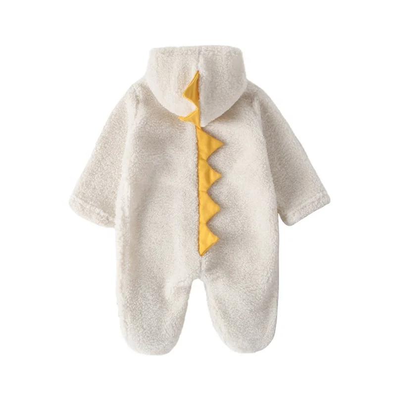 комбинезон с длинными рукавами и рисунком динозавра; Милый хлопковый Детский комбинезон; Зимний теплый комбинезон