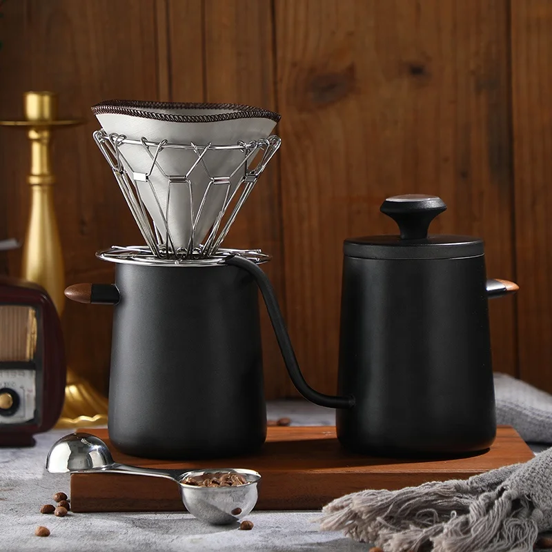Reusable Foldable Metal Mesh Filter with Kettle Pour Over Coffee