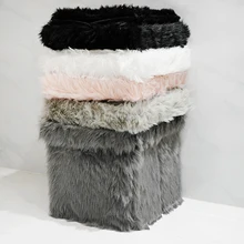 Customized Faux Fur Ottoman Stool Storage Ottoman Small Kids Ottoman with Storage
