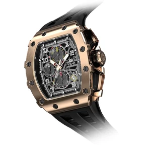 Best Quality Luxury Brand Skeleton Dial 5 BAR Business Sport Fashion Automatic Men's Watch Elegant Stainless Steel Silicone Band