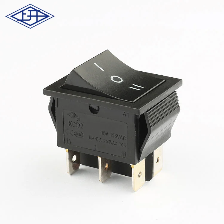 Rocker Switch Power Switch 4/6 Pins With Red Light – 16A 250VAC (RF-1004 6P)