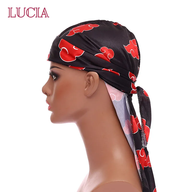 Custom Silky Durag High Quality Latest Anime Design Wholesale Hip Hop