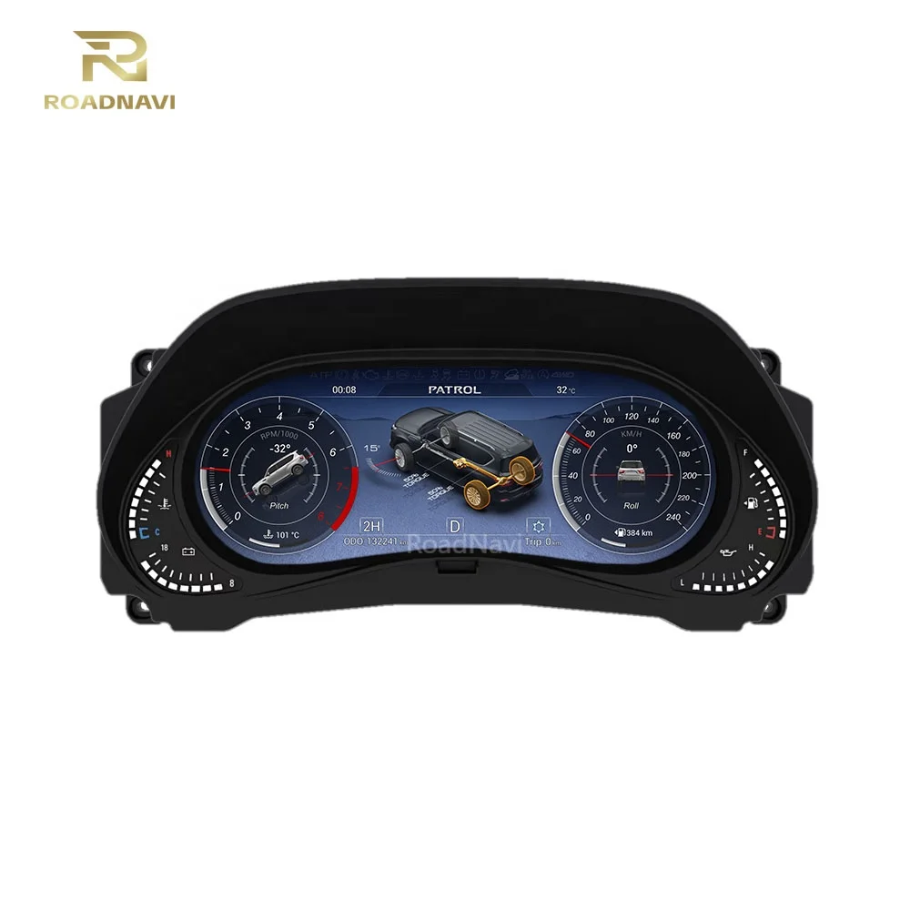 RoadNavi OEM Linux Car Digital Cluster for Nissan Patrol Y62 QX56