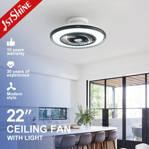 1stshine LED Ceiling Fan Small Size Hidden Blades Safe High Quality Ceiling Fan With LED Light