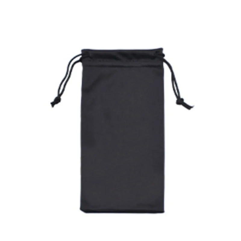 Solid Color Eyewear Bag Closed Storage Bag Double Rope White Microfiber Sunglasses Protective Custom logo Eyeglasses Pouch