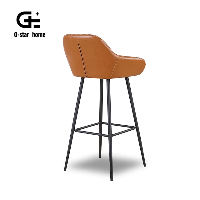 Роскошный стул высотой, деревянный современный высокий барный стул, дизайнерские барные стулья из воловьей кожи и металла, винтажная распродажа, деревенская кожа