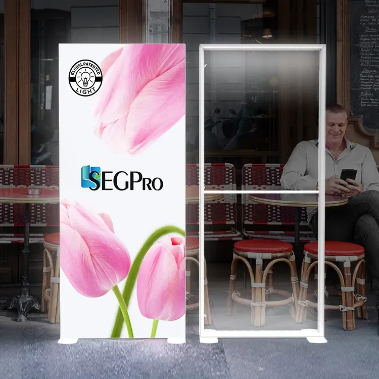 TianLang Търговска Изложба Стенка за Презентации Натension Тканина Задна Панел Seg Поп Ап LED Подсветен Световен Бокс