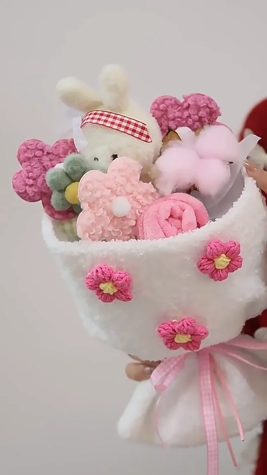 Custom Plush Bouquet Preserved Flower Doll Plush Toy Bouquet Flower
