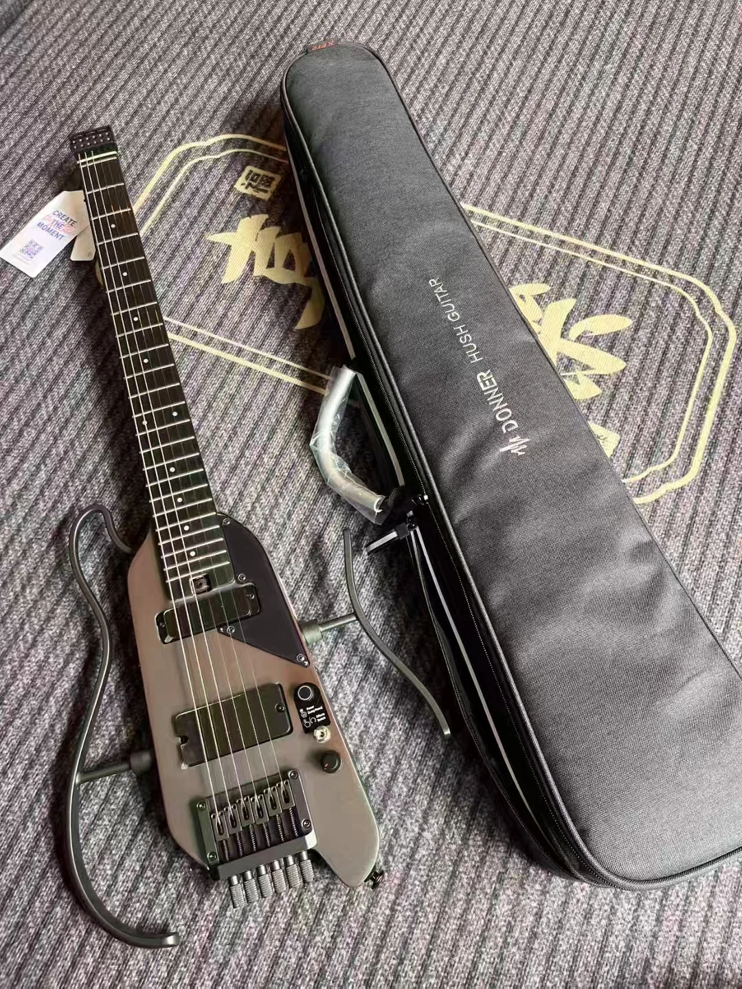 Donner HUSH-X PRO Headless Electric Guitar - Portable, Smart