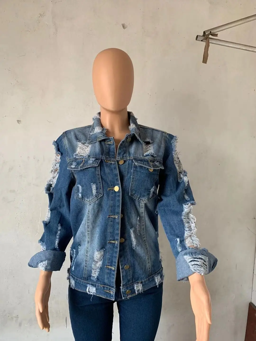 Ladies Denim Jackets Women Spring Turn 