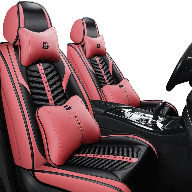 High Quality Universal Leather Girly Women Beautiful Car Seat Covers Well  Fit Sedan SUV All Seats Car Models