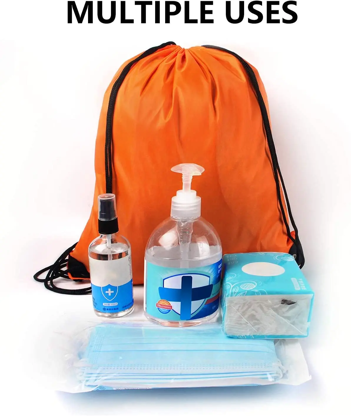 Factory Custom logo Sports Backpack Printing Draw String Bag for Promotional 210D Polyester