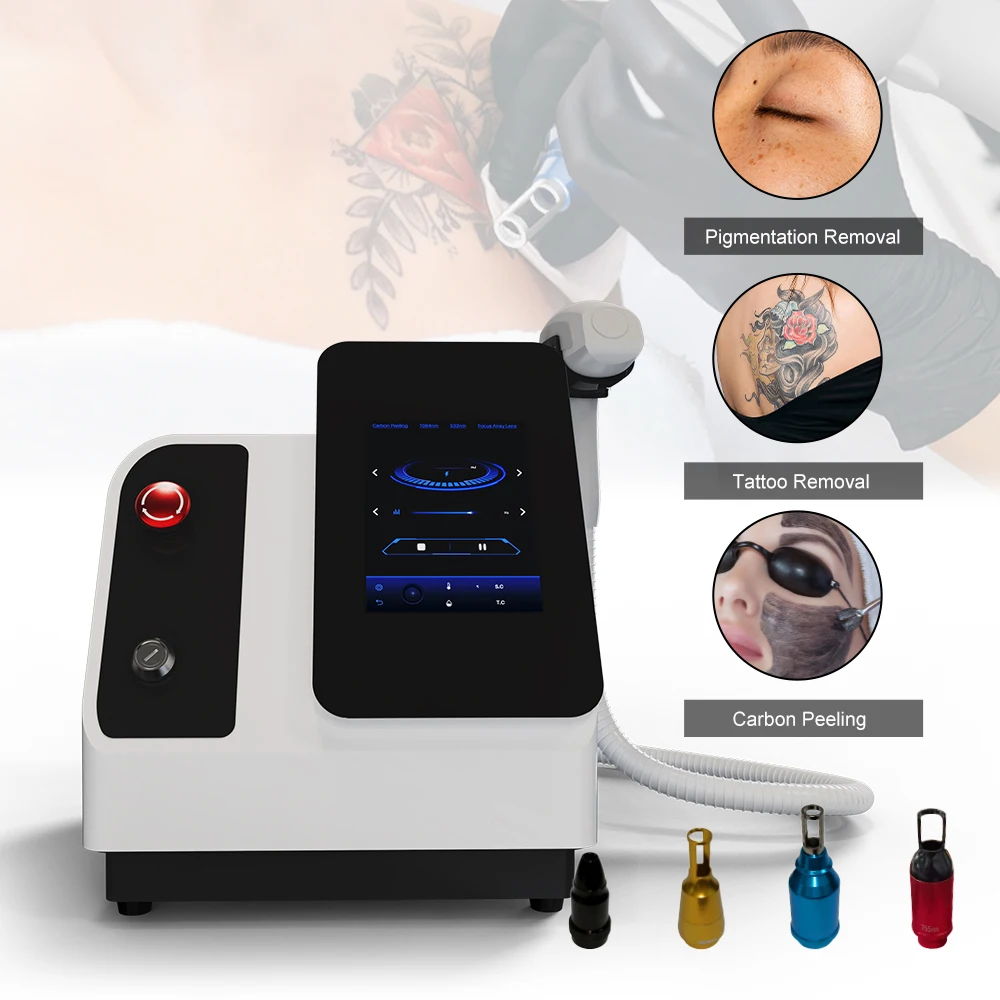 Professional Eyebrow Tattoo Removal and Various Pigment Disorders Portable Nd YAG Laser for Salon with Free Online Training