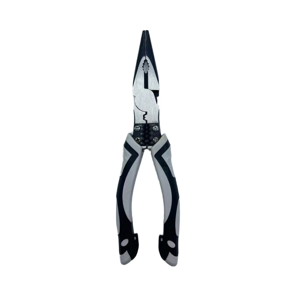 Customizable Chrome Vanadium Steel Wire Combination Pliers Multi-Function Serrated Jaw Plastic Molded Cutting Grip OEM Product