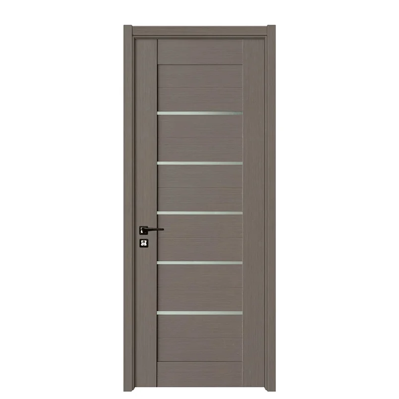 Solid Wooden Door PVC WPC Latest Designs Pictures Panel Interior Room MDF Main Doors for Houses For Bedroom Bathroom