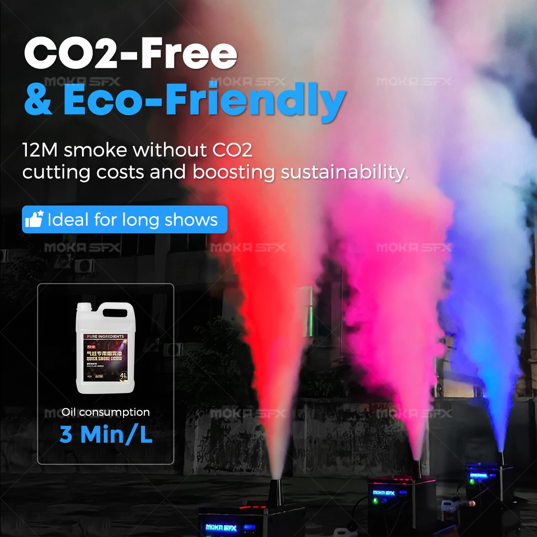 moka MOKA SFX H-F02 4200W Super Haze Outdoor Fog Machine - MOKA