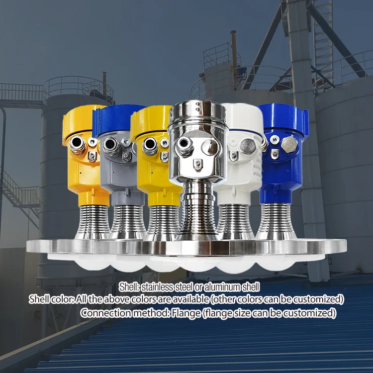 80ghz Millimeter Wave Radar Level Measuring Instruments Dark Yellow