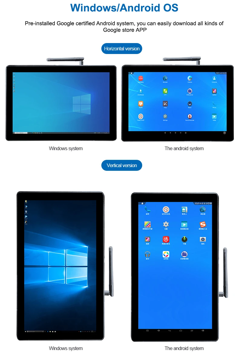 Small Size All In One Computers Indoor Wall Mount Capacitive LCD Touch Screen Window System Industrial Computer