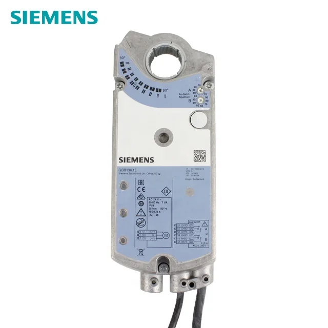 Siemens Luftklappen-Linearantrieb, AC 24 V, 3-Punkt, 250 N, 150 s, 2 Siemens Luftklappen-Linearantrieb, AC 24 V, 3-Punkt, 250 N, 150 s, 2